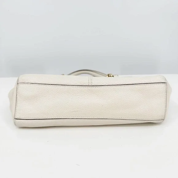 Coach Cream Satchel with Gold Accents - Picture 10 of 12